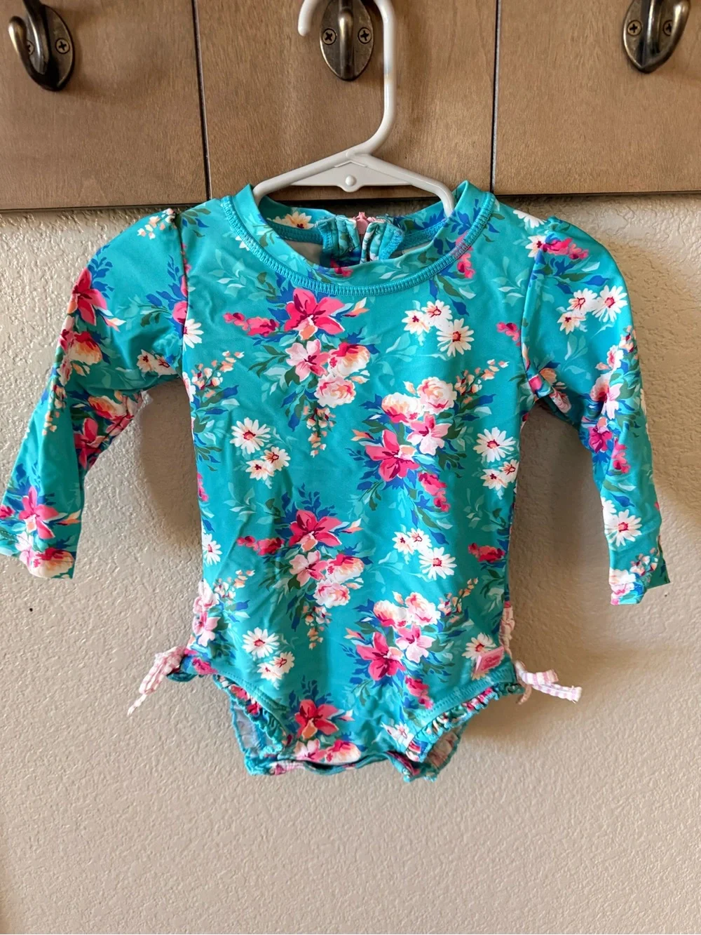 Baby rufflebutt Floral Long-Sleeve Swimsuit